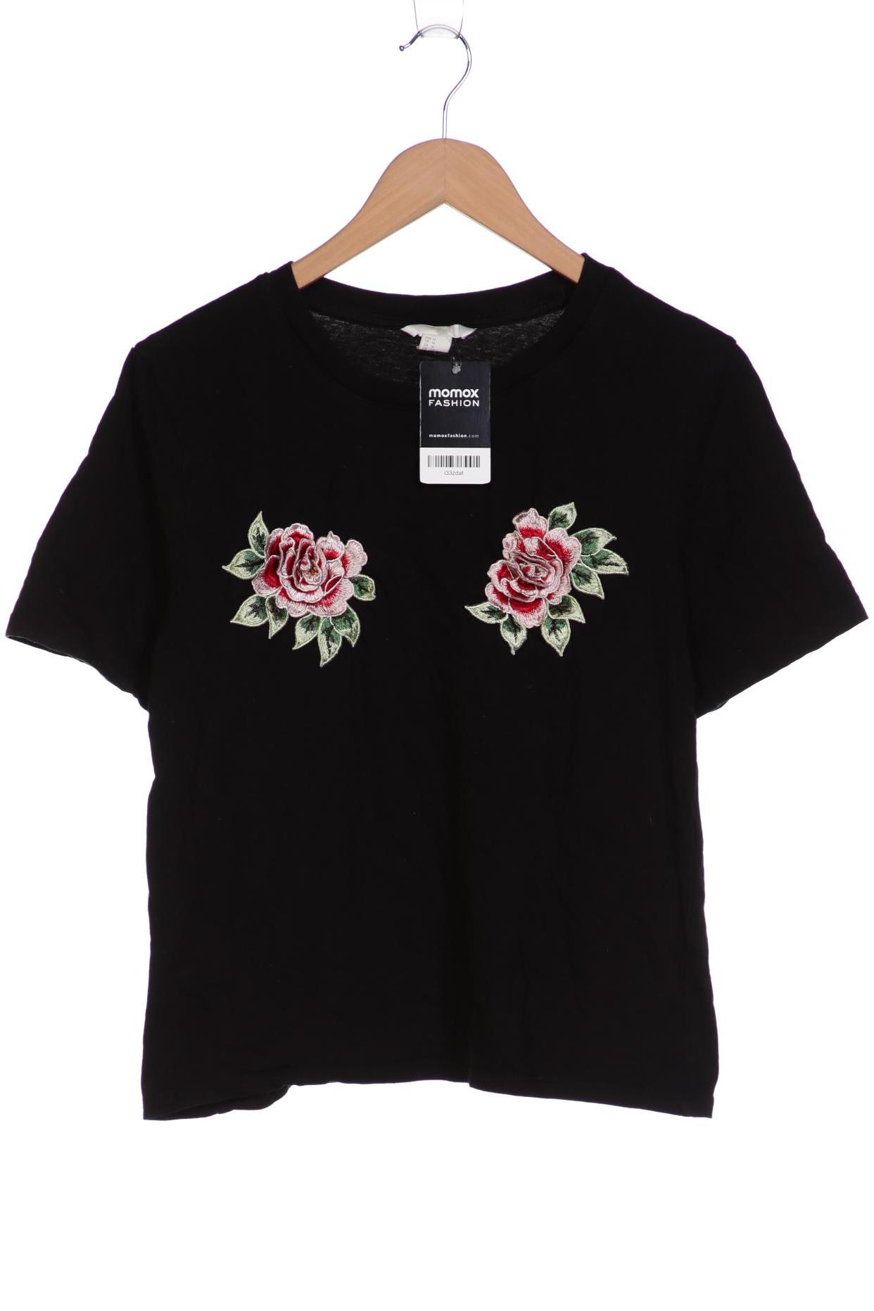 

H&M Damen T-Shirt, schwarz