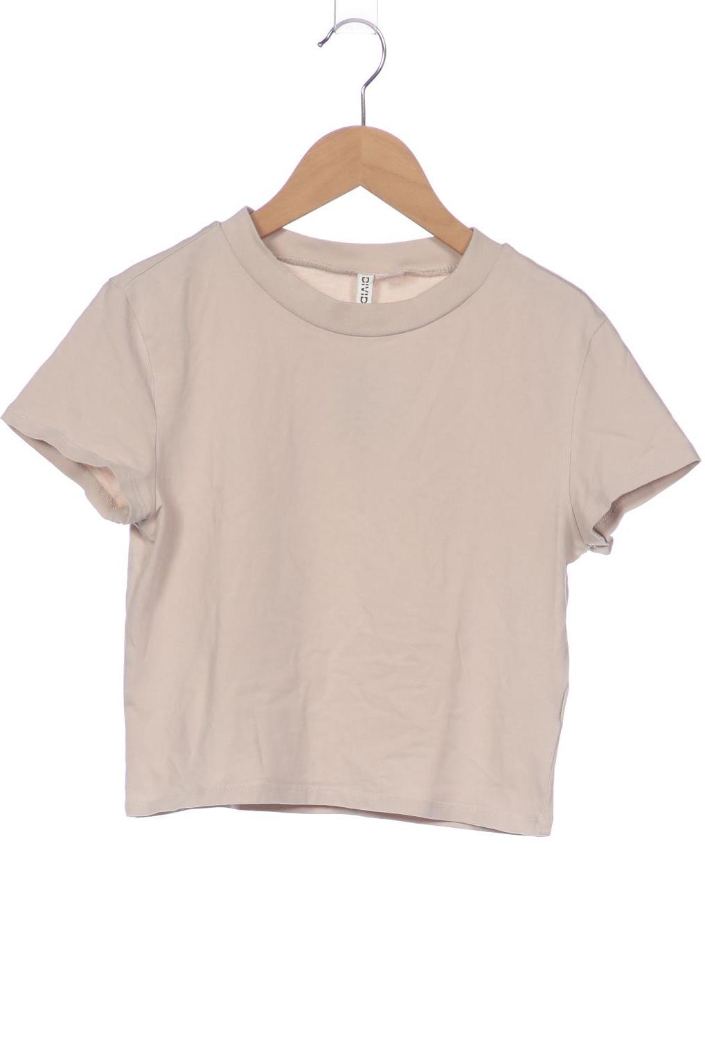 

H&M Damen T-Shirt, beige, Gr. 42