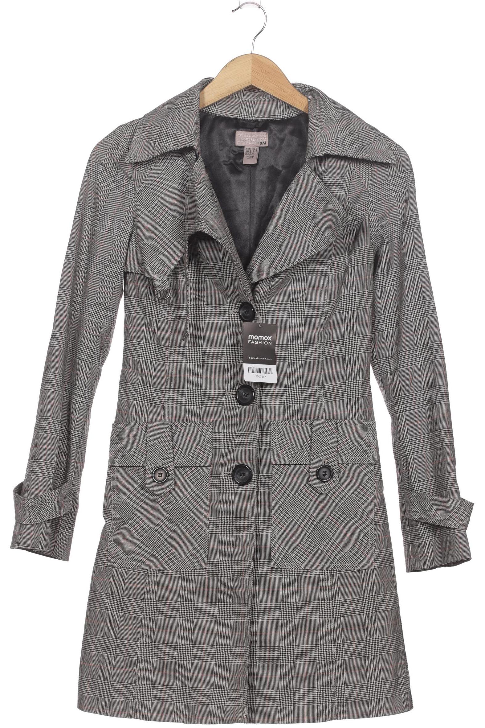 

H&M Damen Mantel, grau, Gr. 34