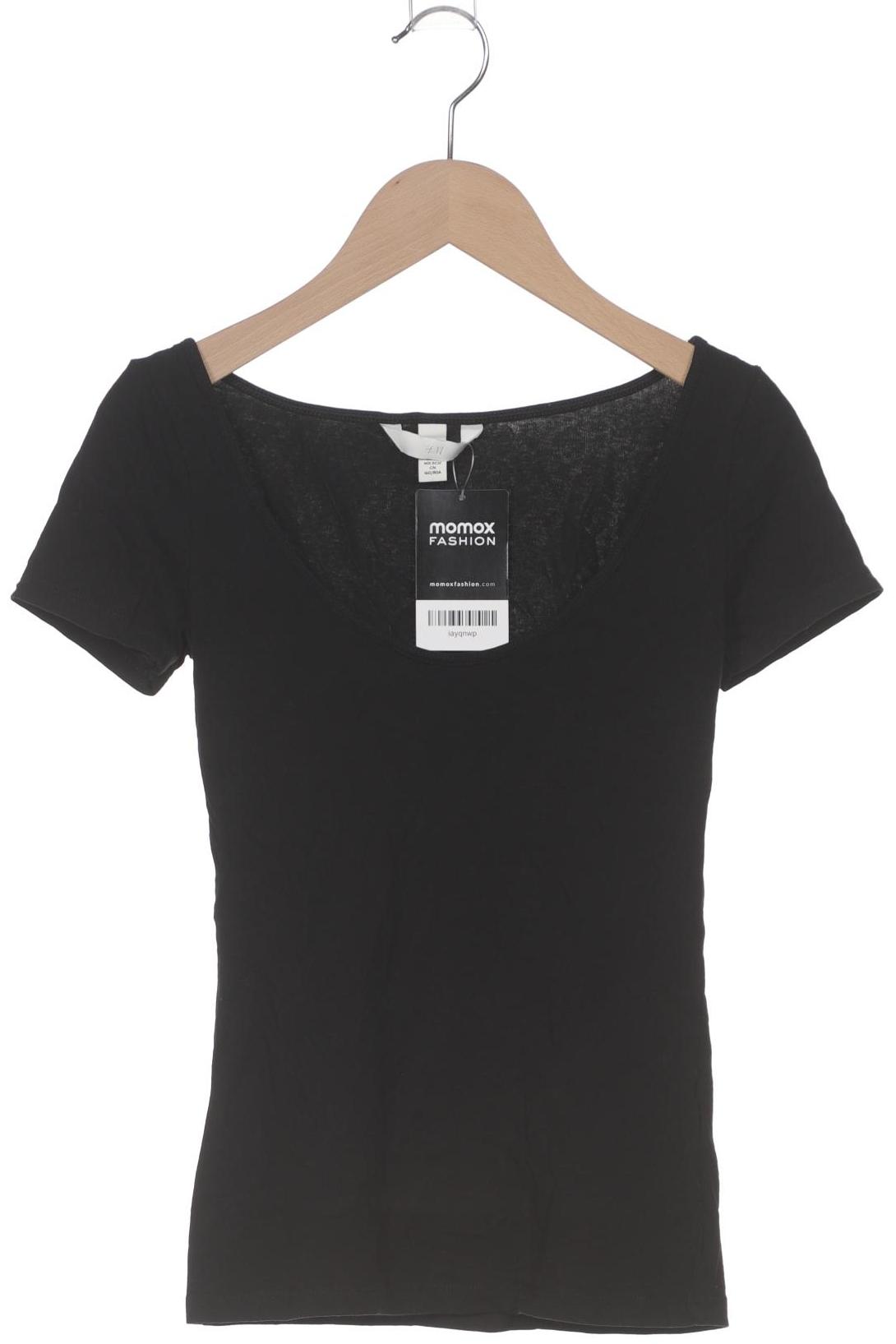 

H&M Damen T-Shirt, schwarz, Gr. 34