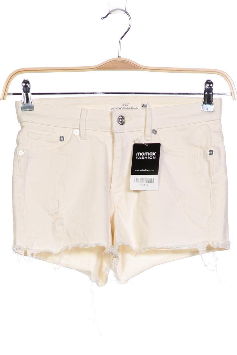 

H&M Damen Shorts, cremeweiß, Gr. 34