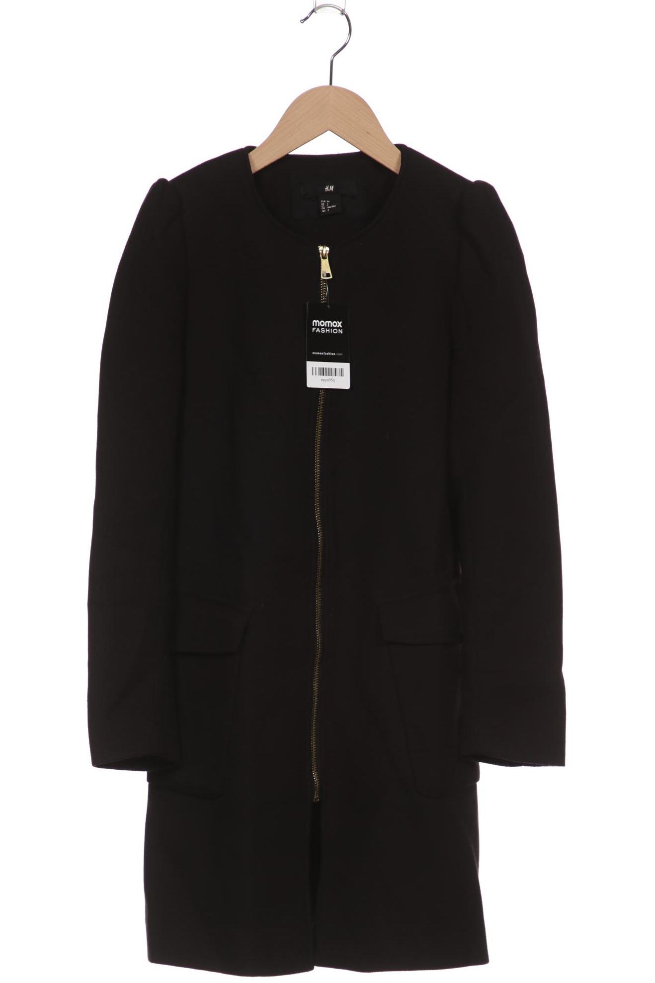 

H&M Damen Mantel, schwarz, Gr. 34