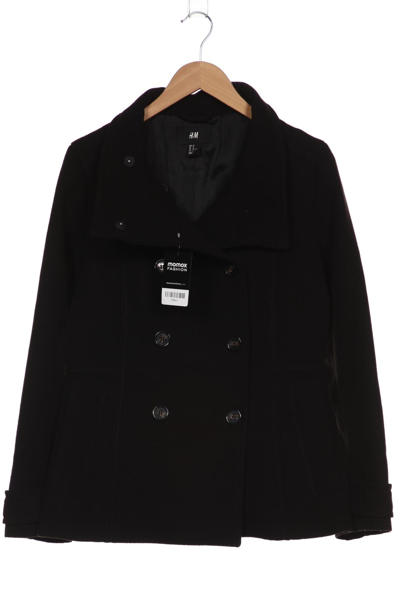 

H&M Damen Mantel, schwarz, Gr. 42