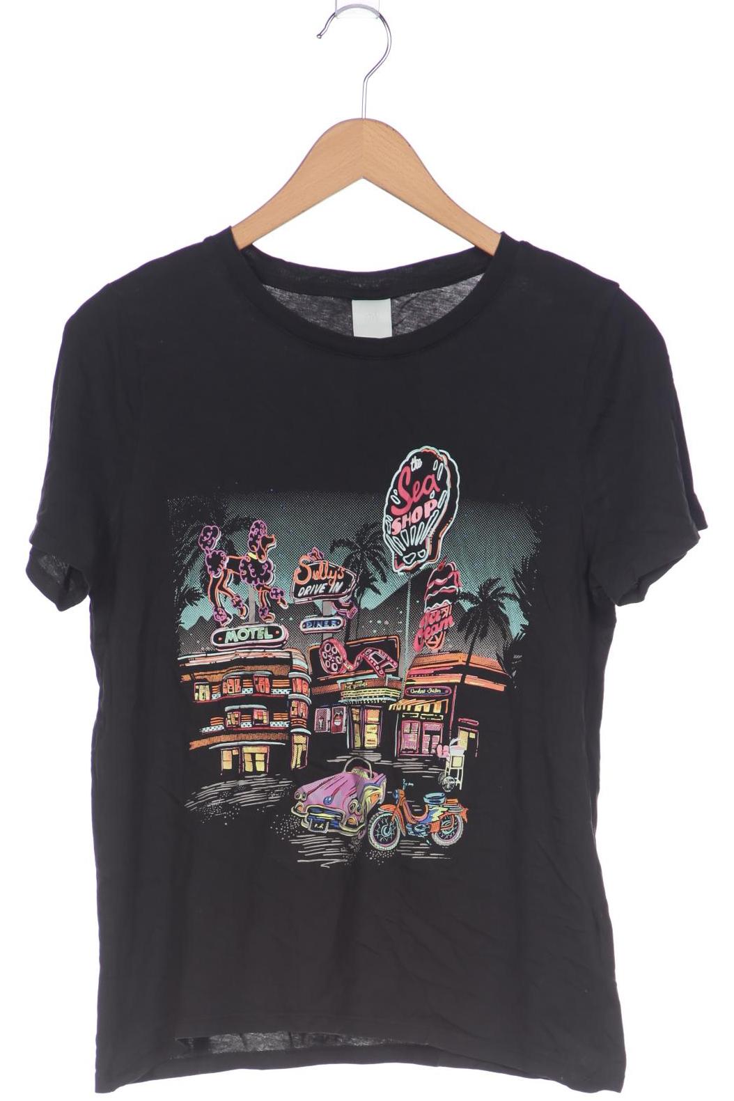 

H&M Damen T-Shirt, schwarz, Gr. 36
