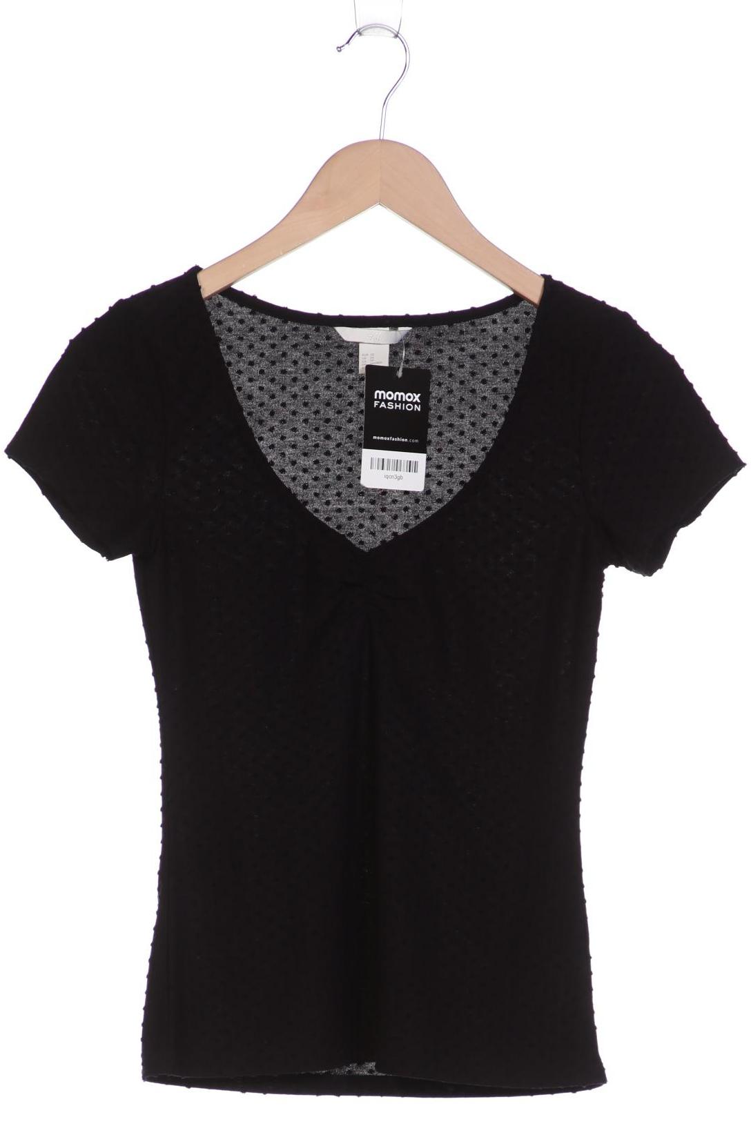 

H&M Damen T-Shirt, schwarz