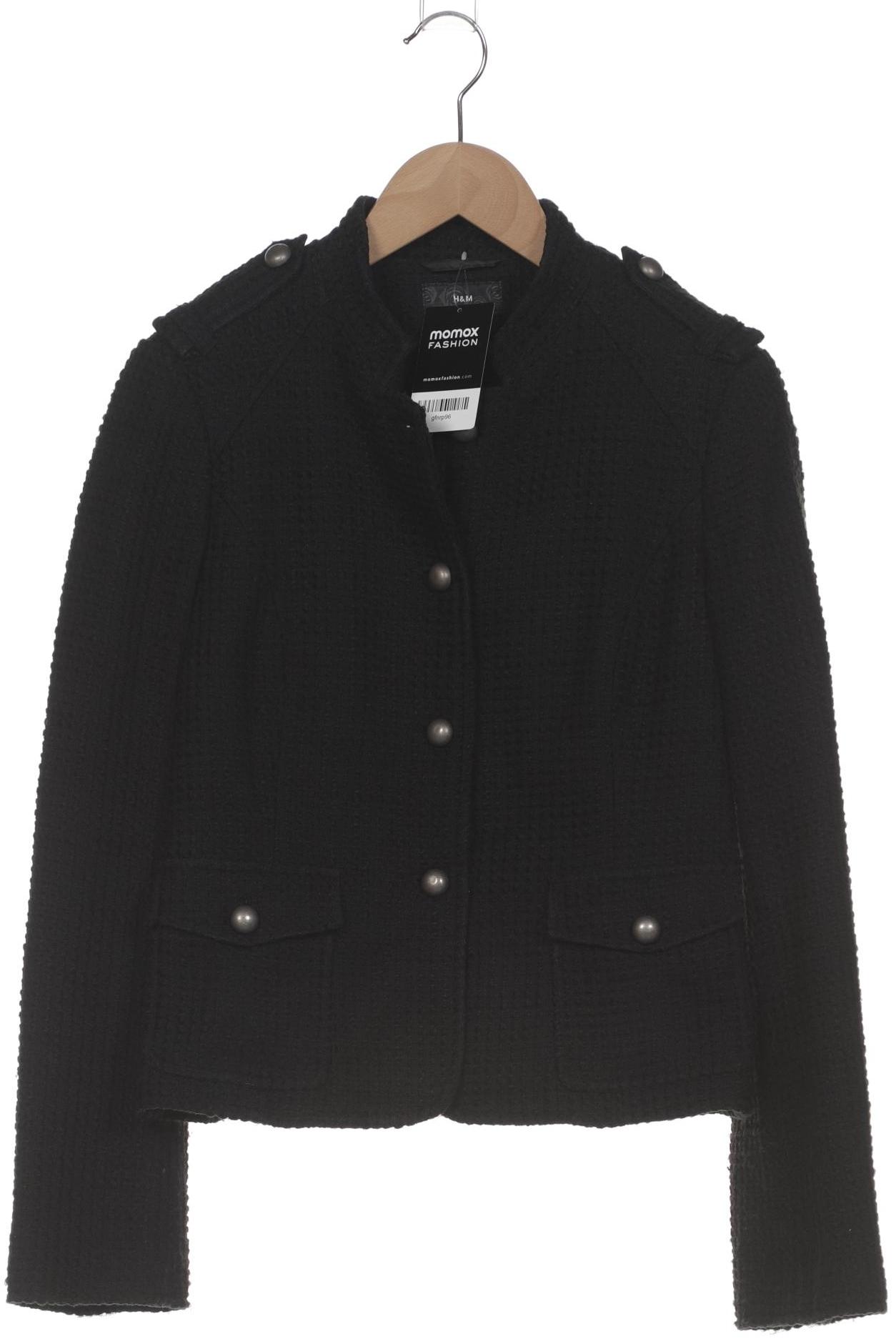 

H&M Damen Jacke, schwarz, Gr. 38