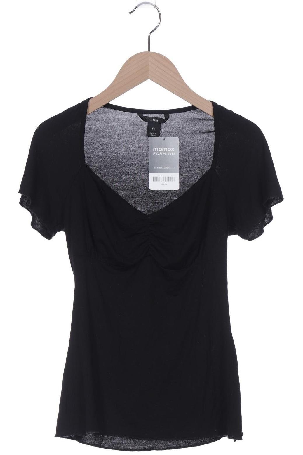 

H&M Damen T-Shirt, schwarz, Gr. 34