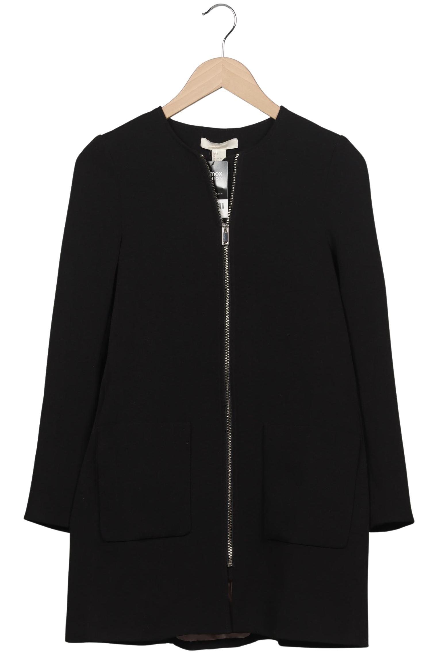 

H&M Damen Mantel, schwarz, Gr. 32