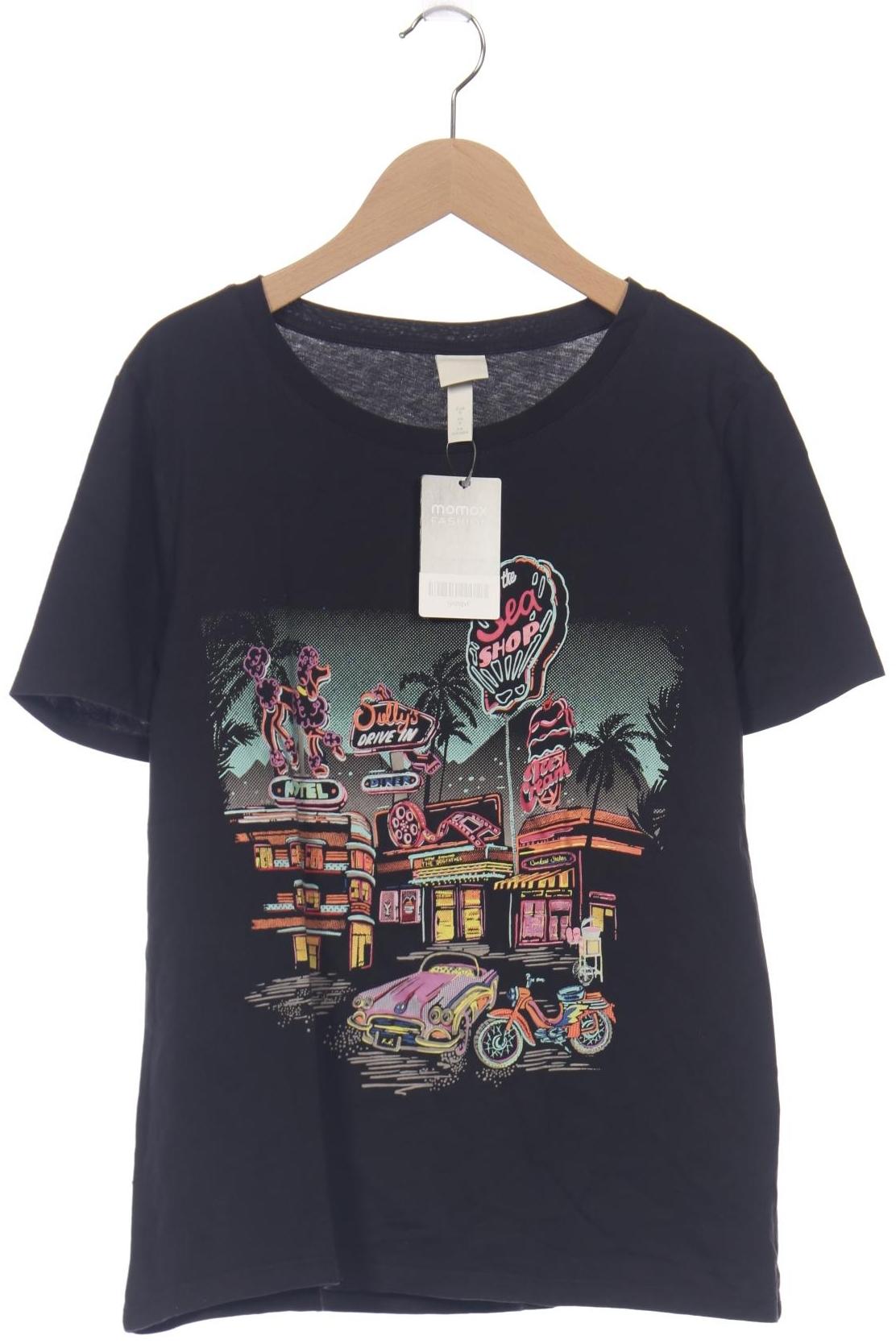 

H&M Damen T-Shirt, schwarz, Gr. 36