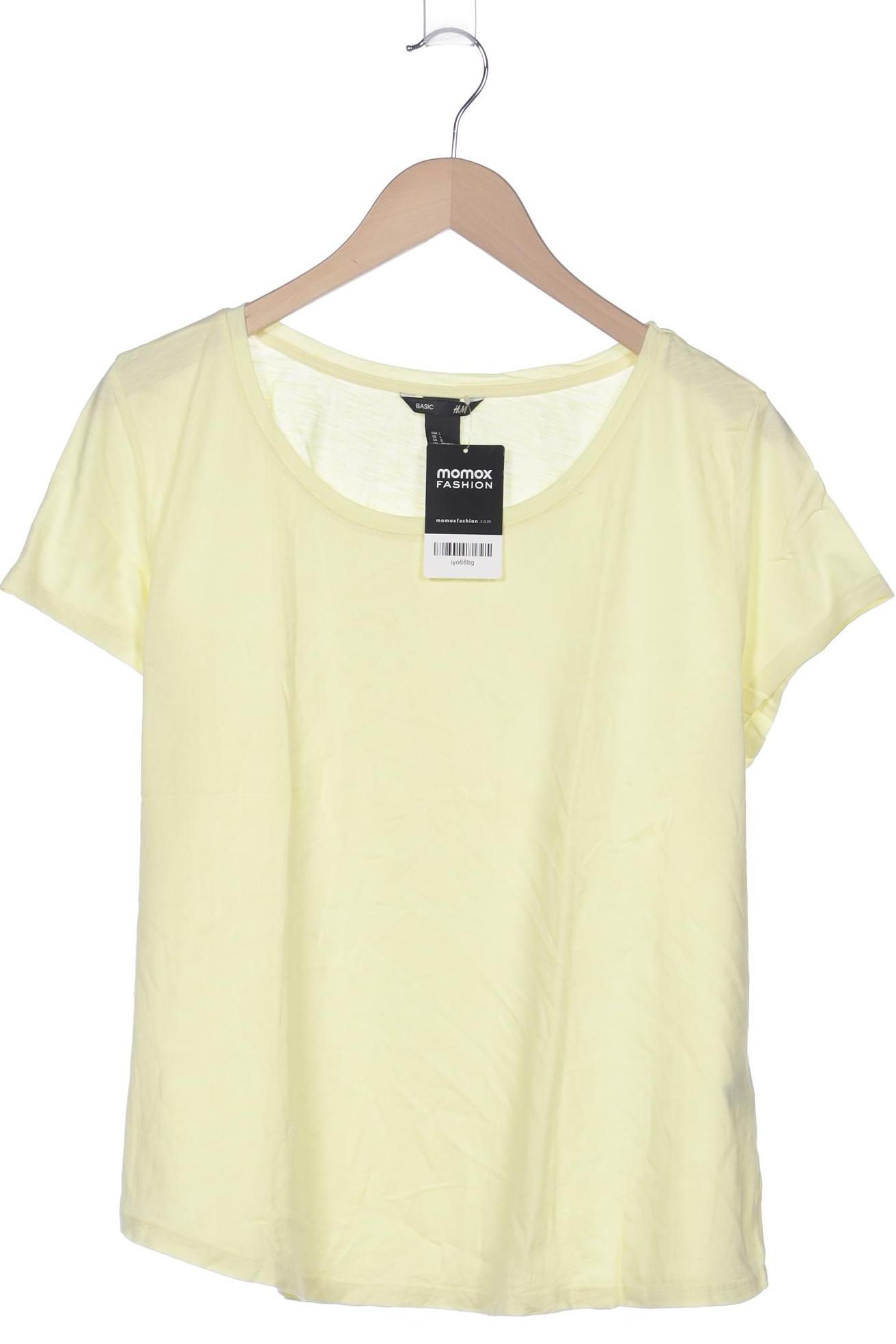 

H&M Damen T-Shirt, gelb, Gr. 42