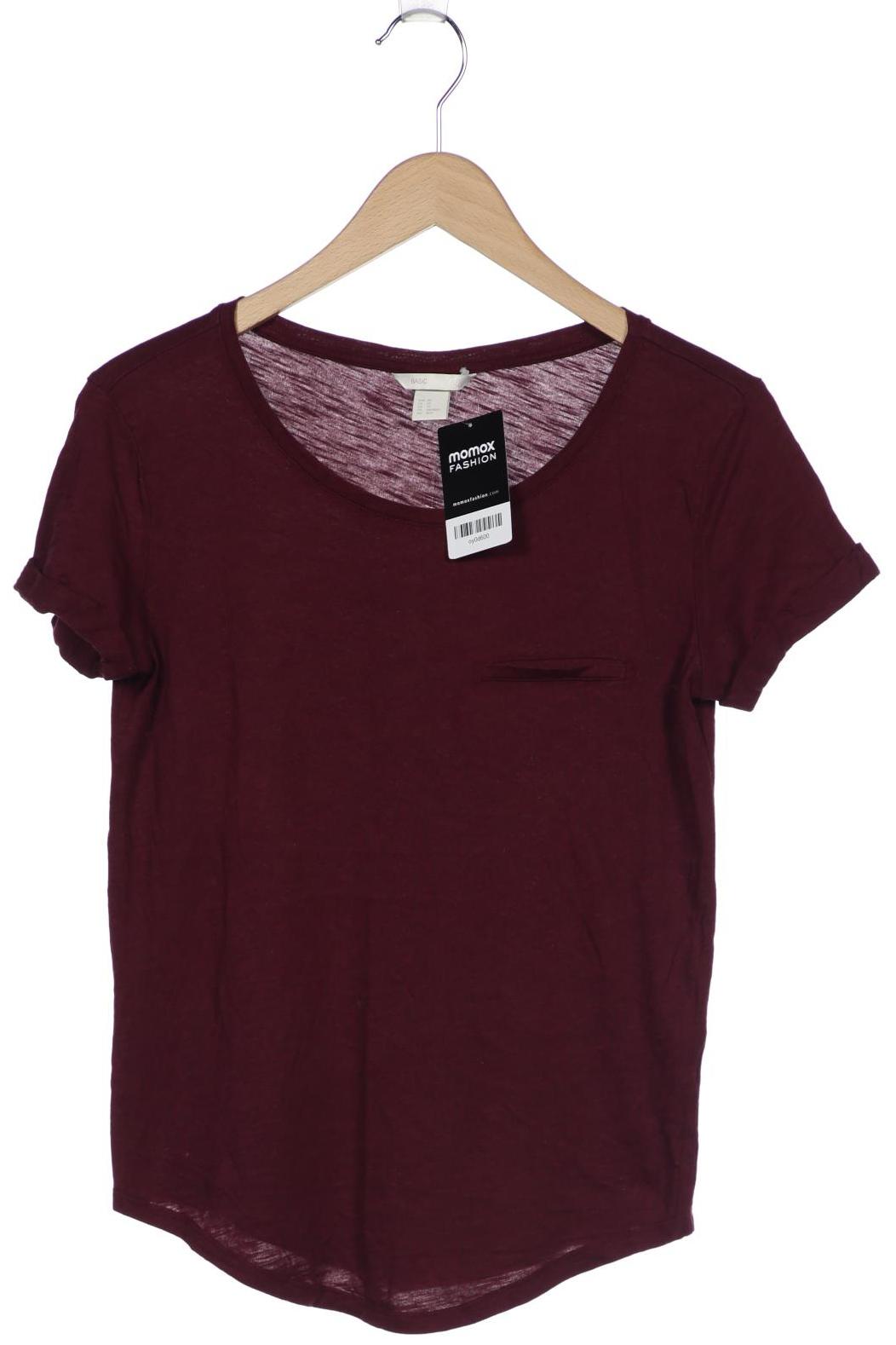 

H&M Damen T-Shirt, bordeaux, Gr. 34