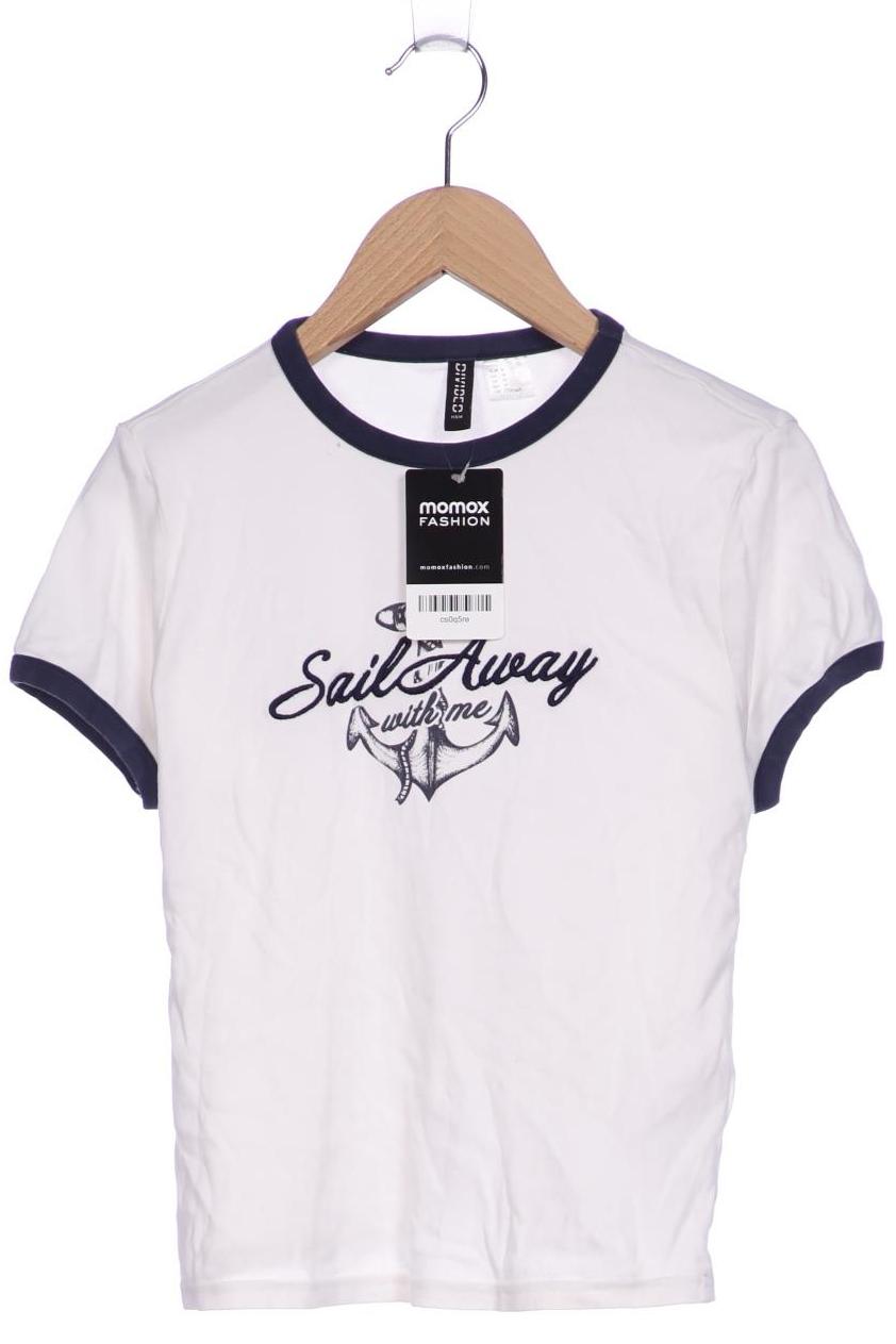 

H&M Damen T-Shirt, weiß, Gr. 38