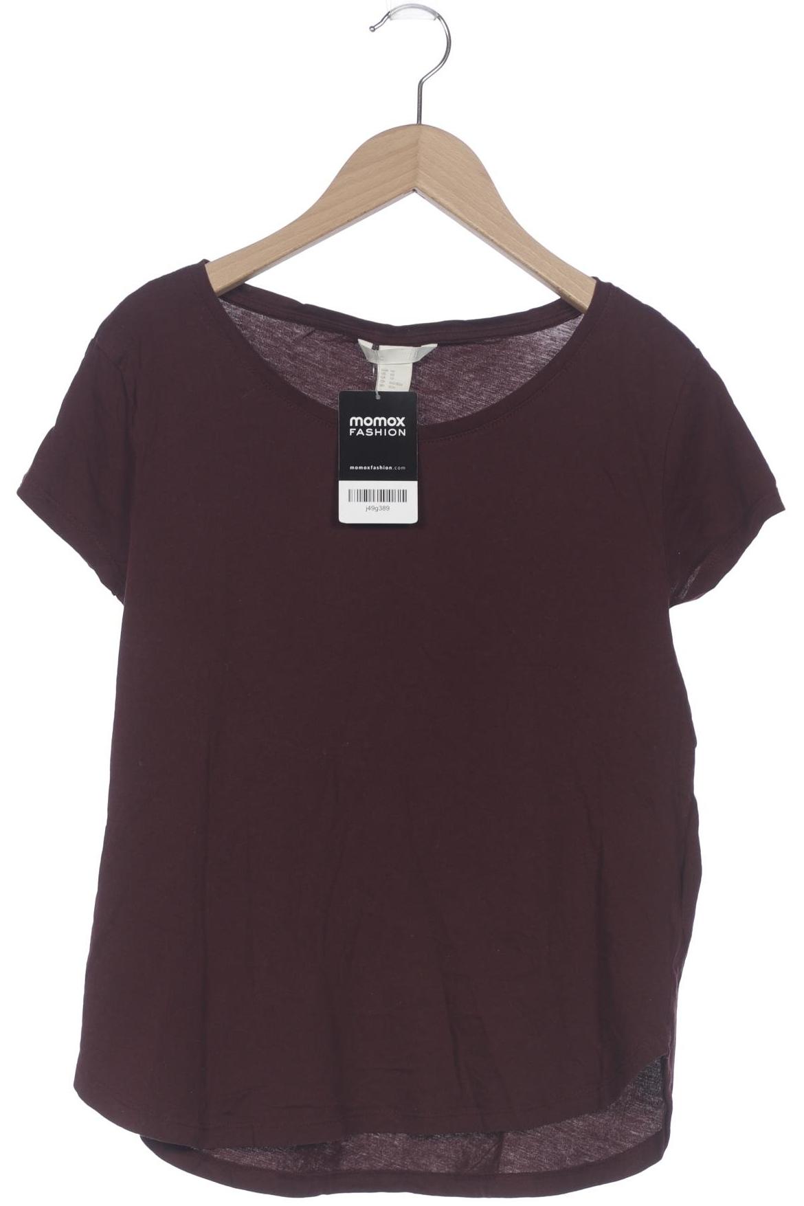 

H&M Damen T-Shirt, bordeaux, Gr. 34