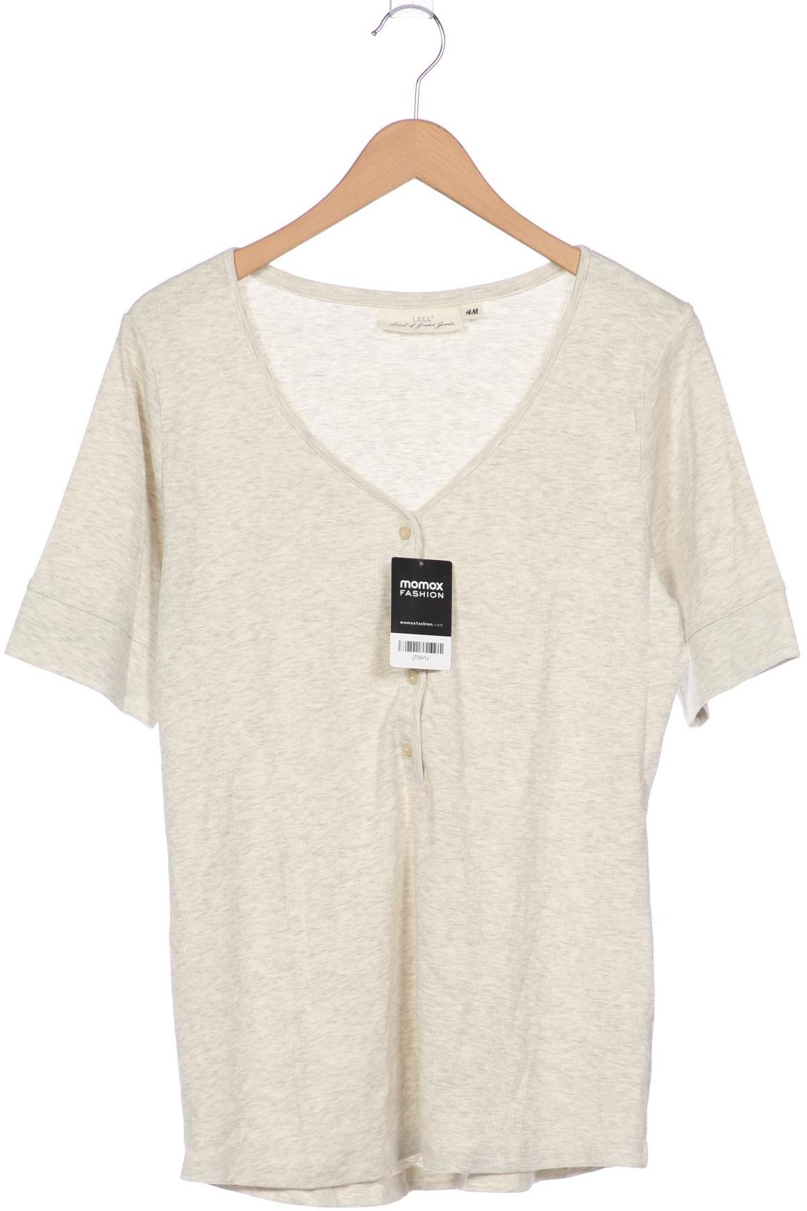 

H&M Damen T-Shirt, cremeweiß, Gr. 44