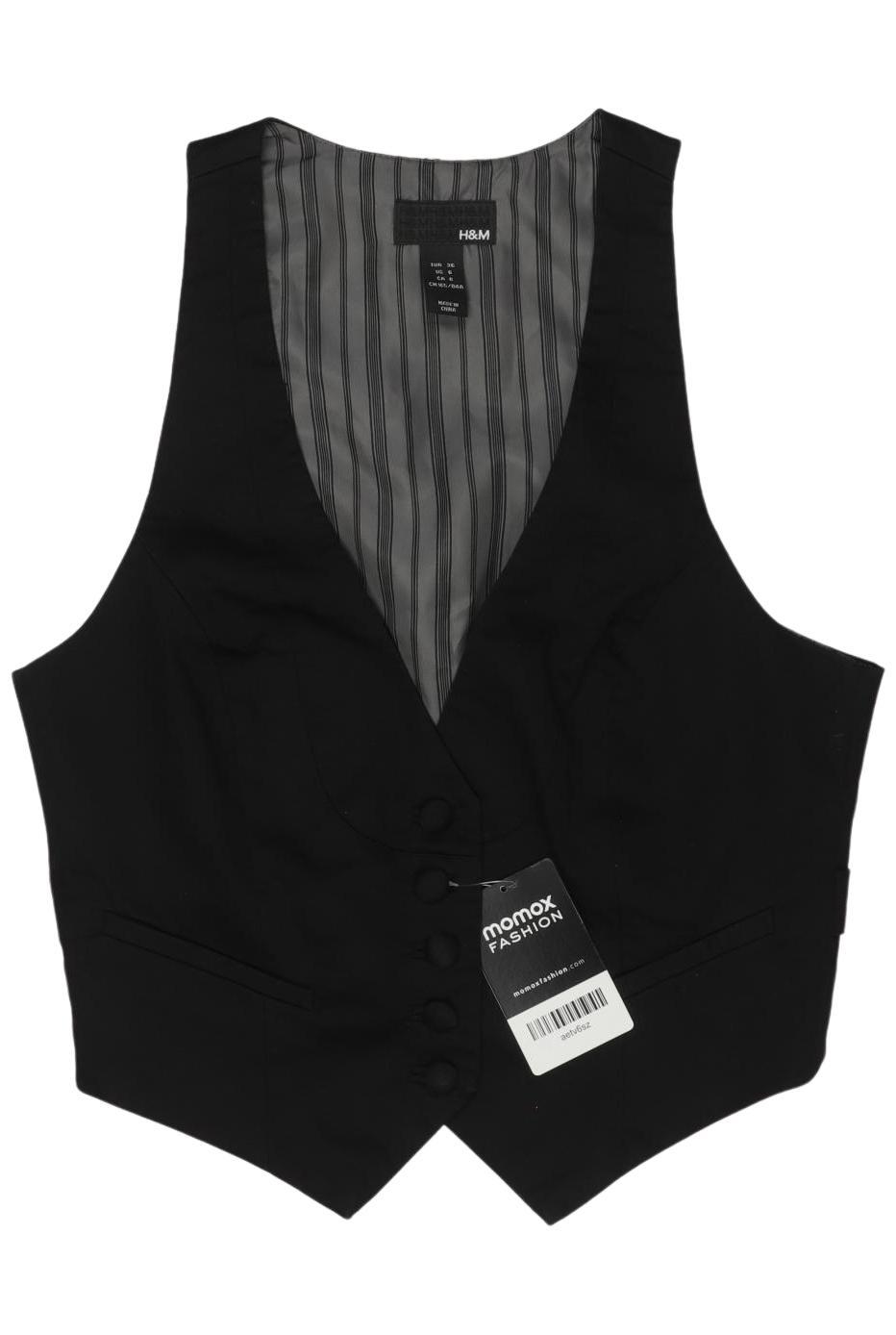 

H&M Damen Weste, schwarz, Gr. 36