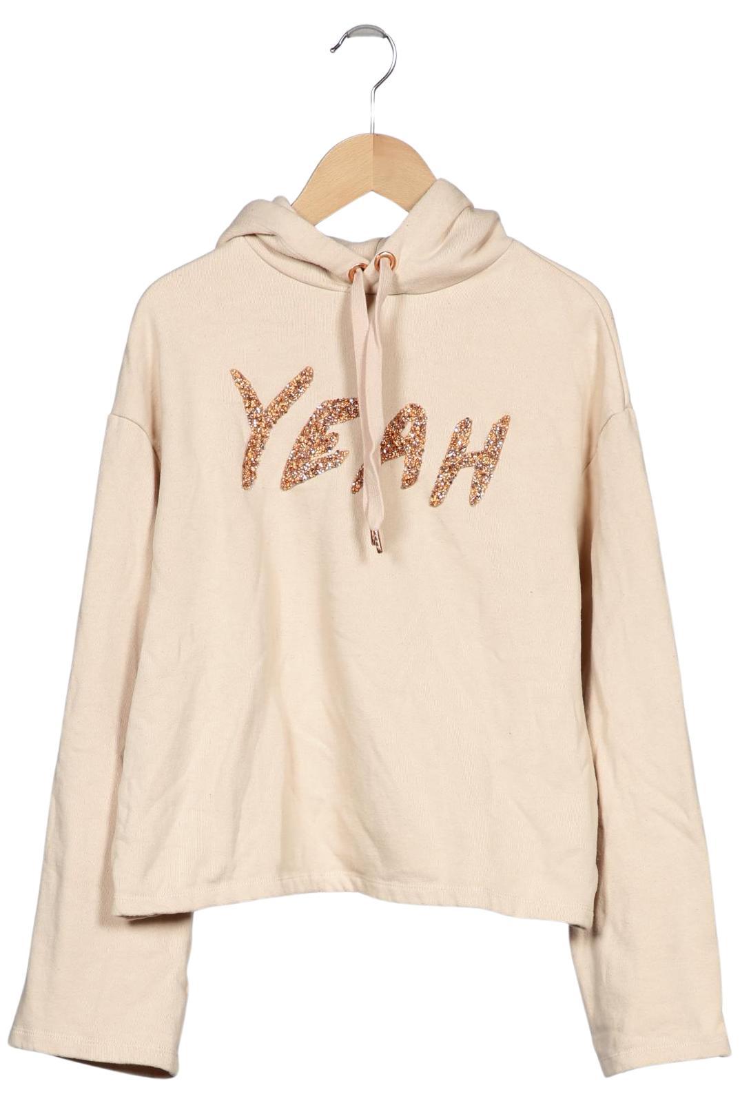 

H&M Damen Kapuzenpullover, beige, Gr. 34