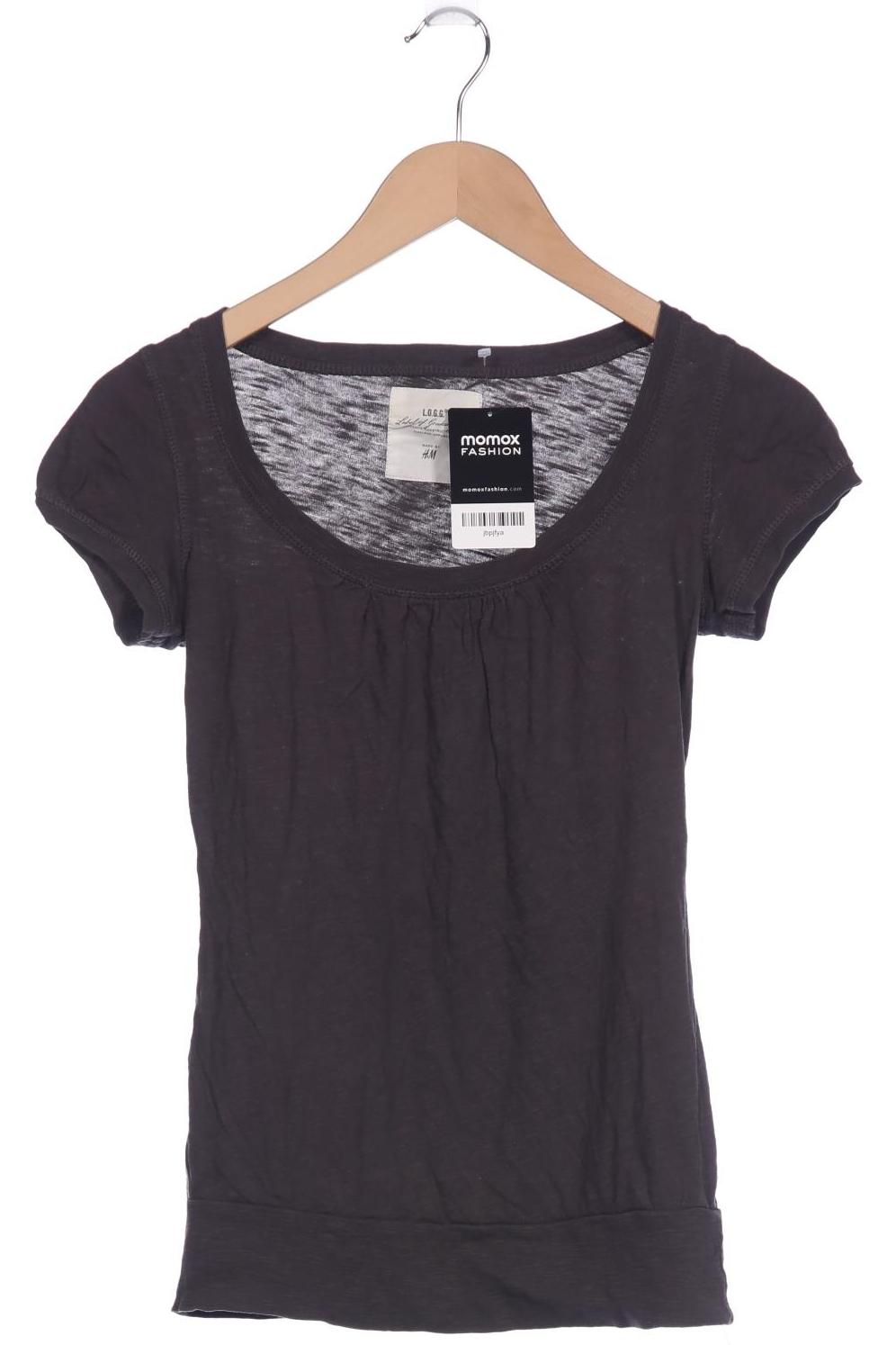 

H&M Damen T-Shirt, grau, Gr. 34