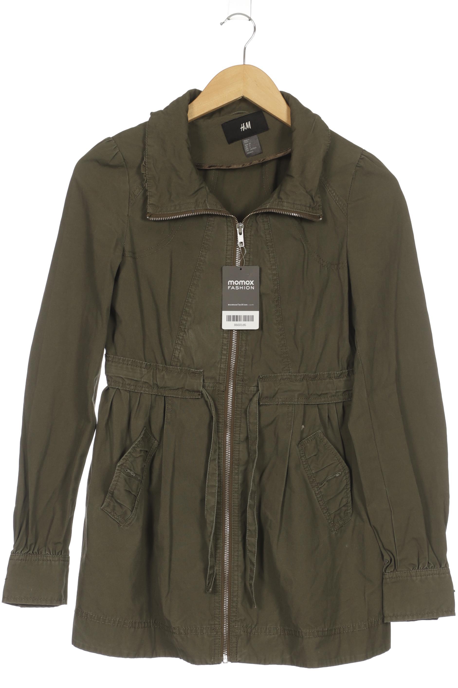 

H&M Damen Mantel, grün, Gr. 34