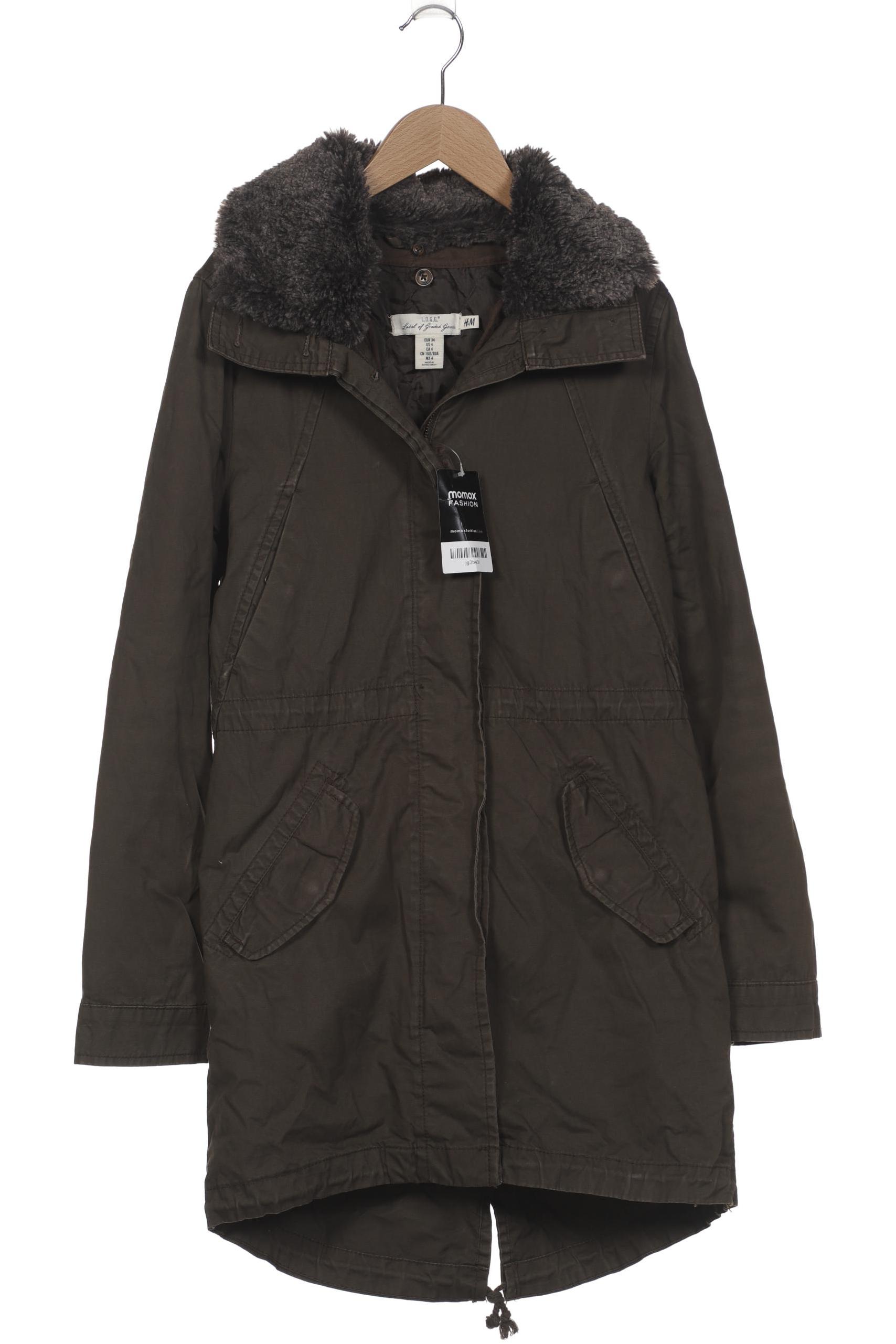 

H&M Damen Mantel, grün, Gr. 34