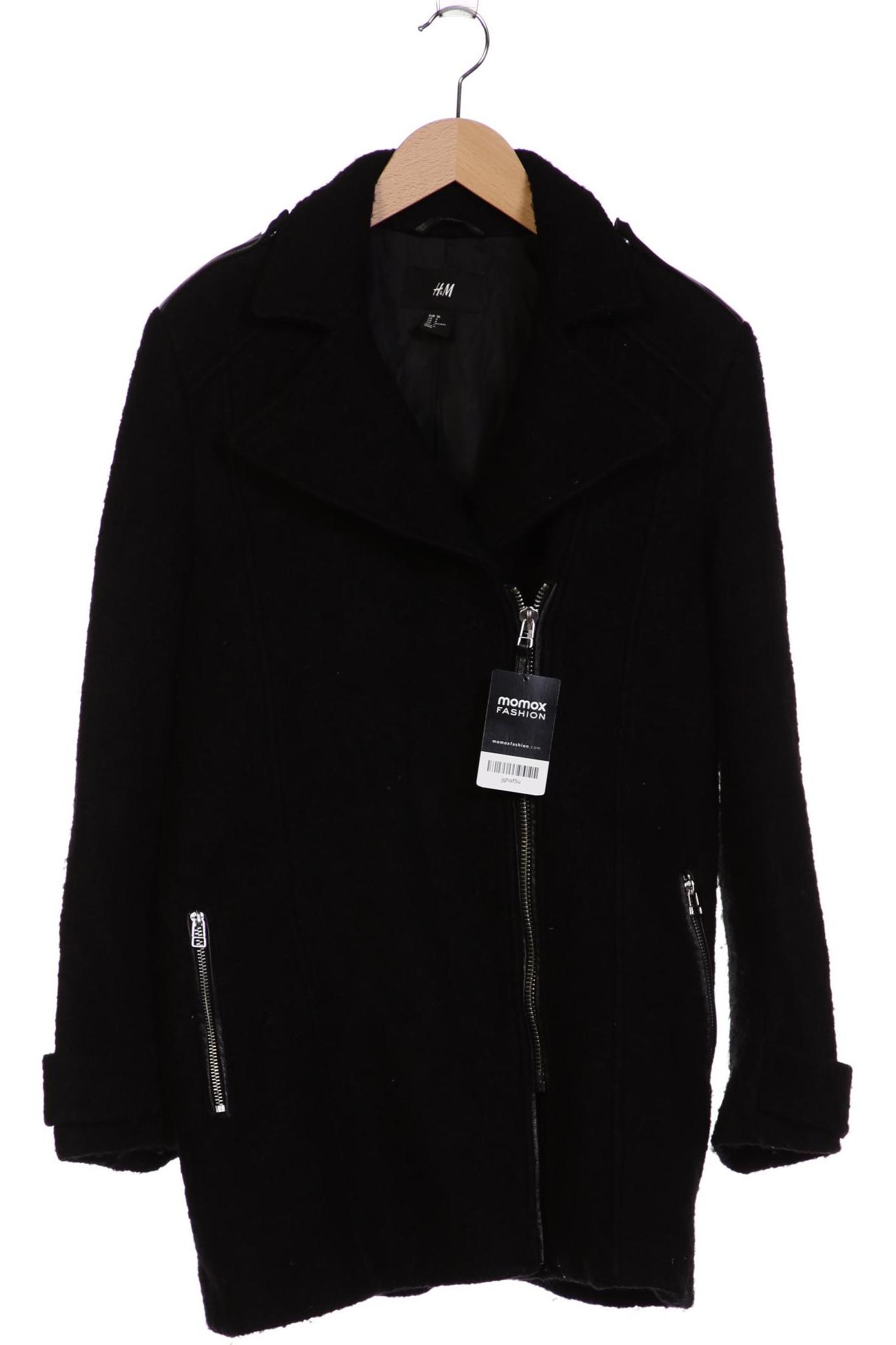 

H&M Damen Mantel, schwarz, Gr. 36
