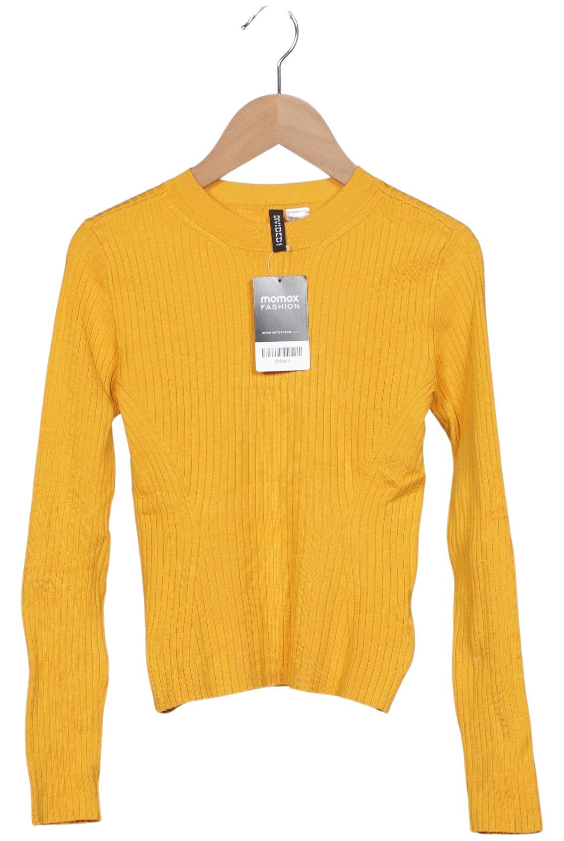 

H&M Damen Pullover, gelb, Gr. 34