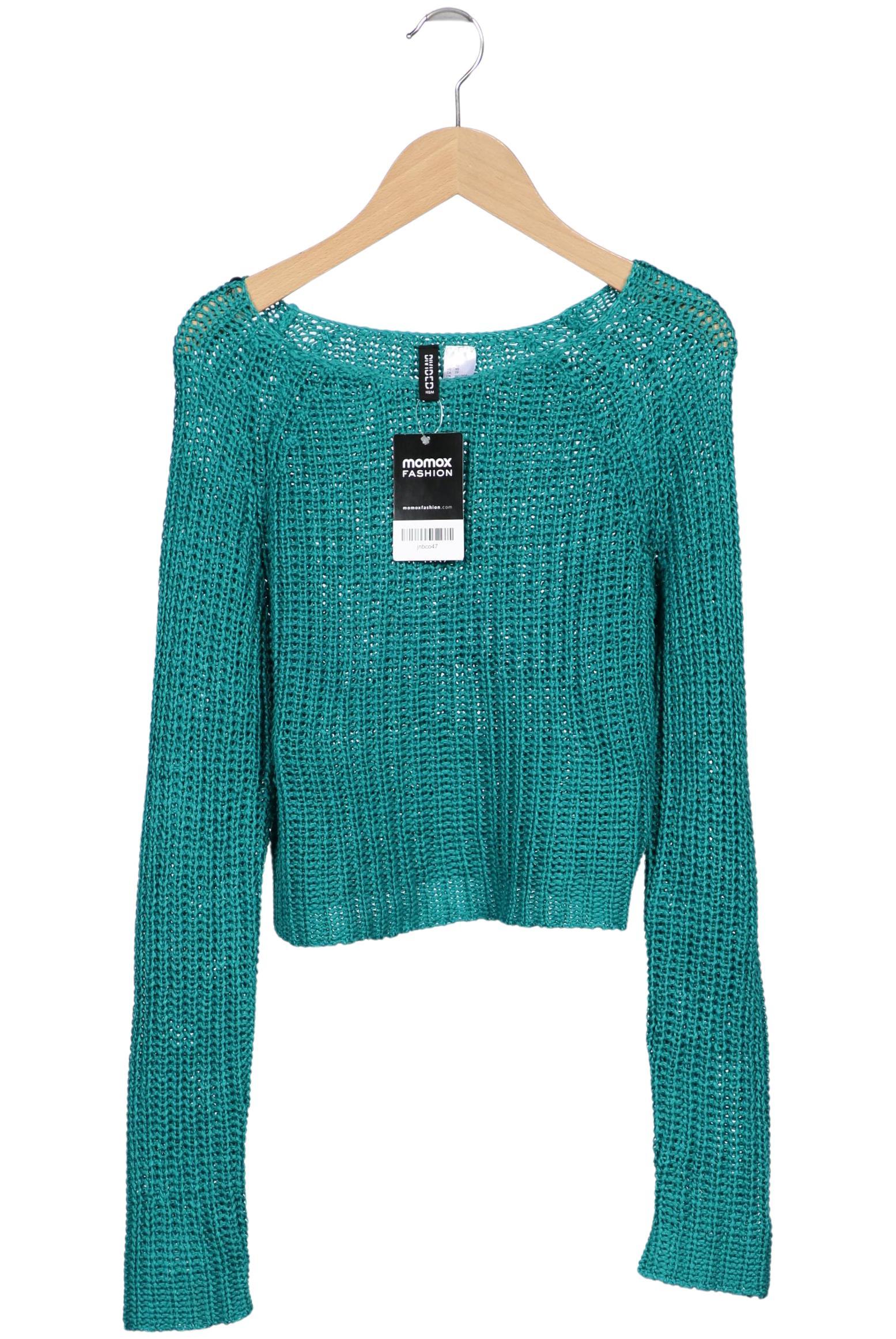 

H&M Damen Pullover, türkis, Gr. 34