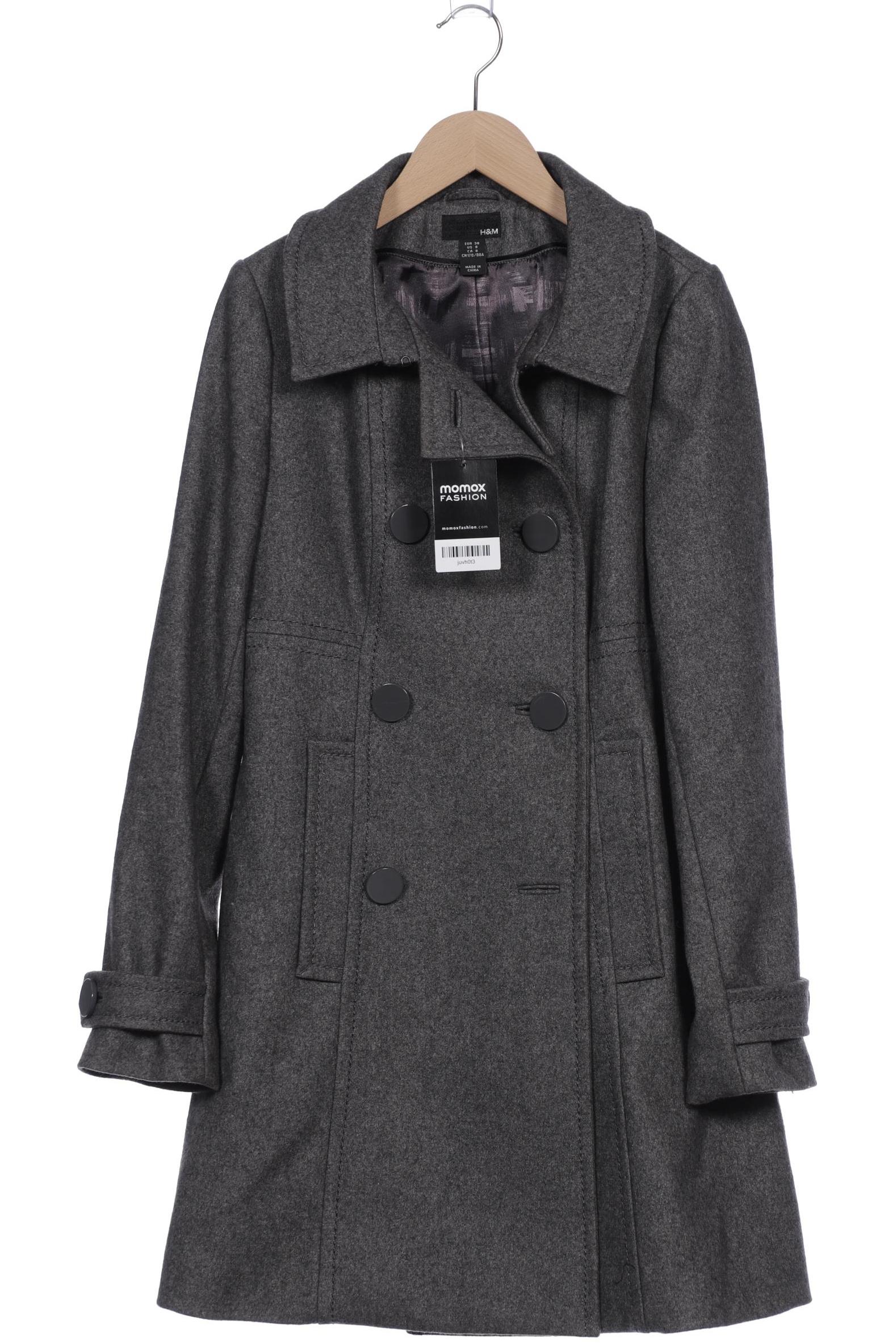 

H&M Damen Mantel, grau, Gr. 38