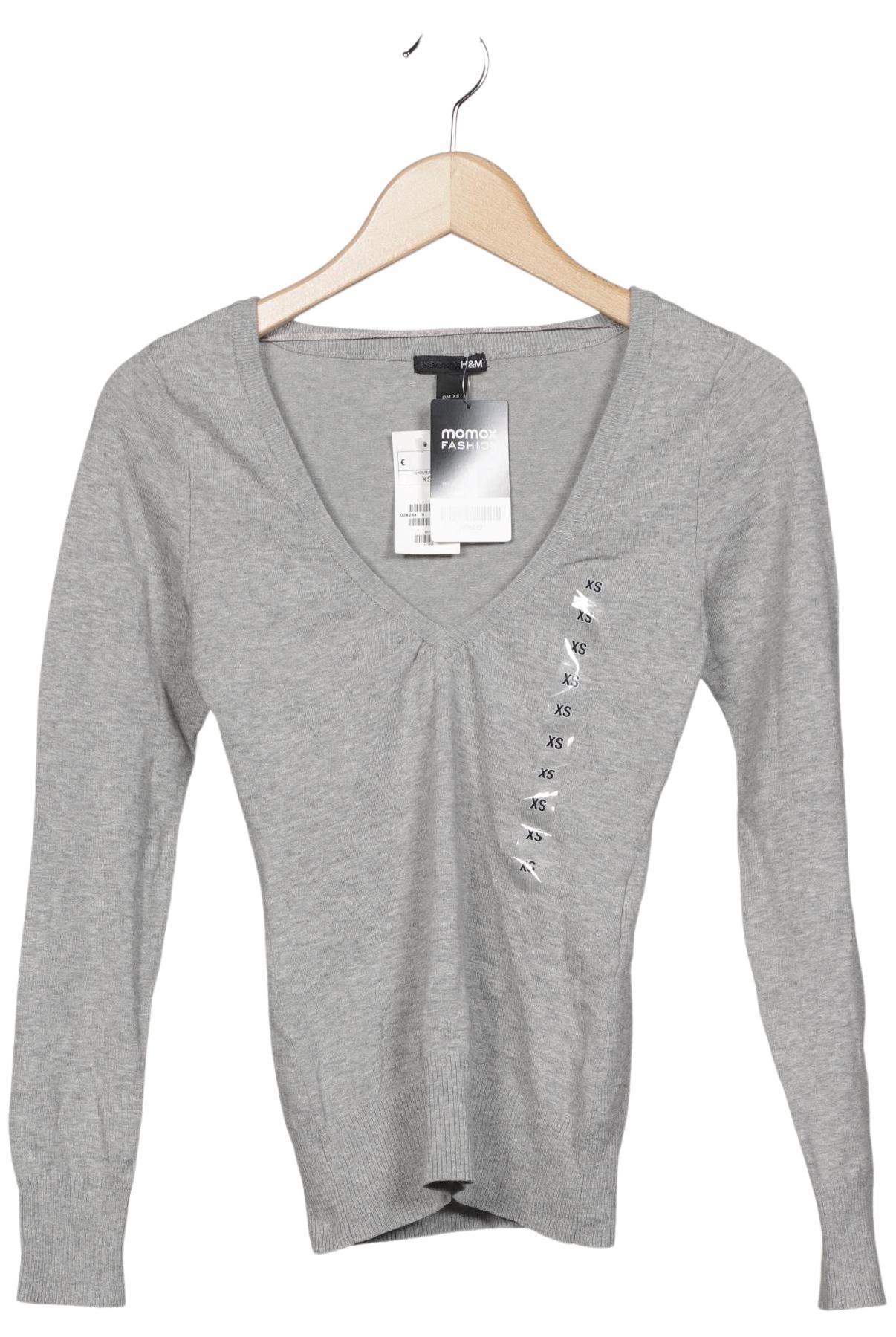 

H&M Damen Pullover, grau, Gr. 34