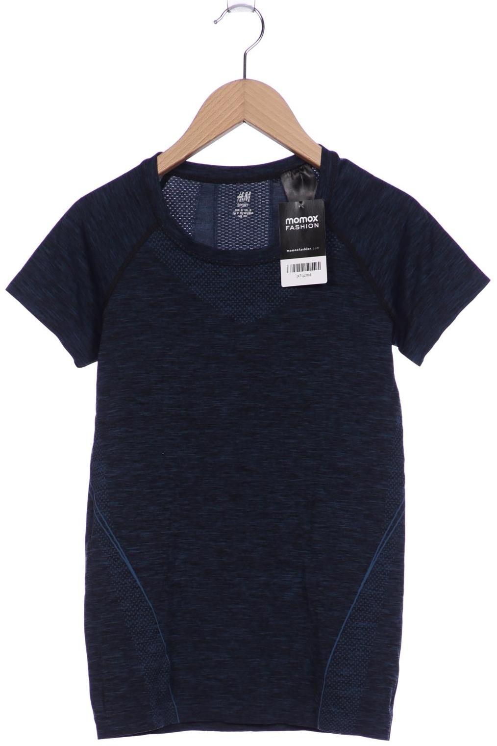 

H&M Damen T-Shirt, marineblau, Gr. 36