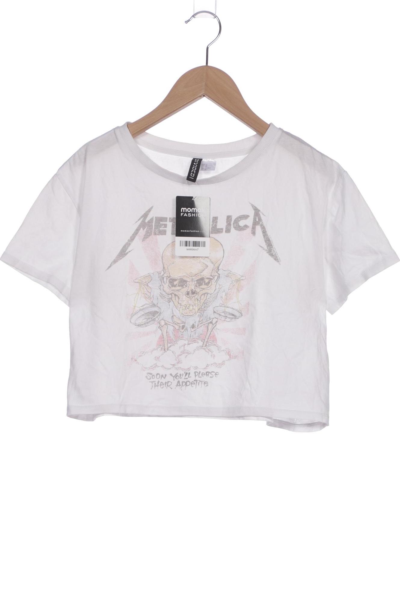 

H&M Damen T-Shirt, weiß, Gr. 34