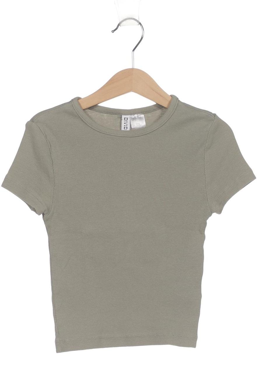 

H&M Damen T-Shirt, grün, Gr. 32