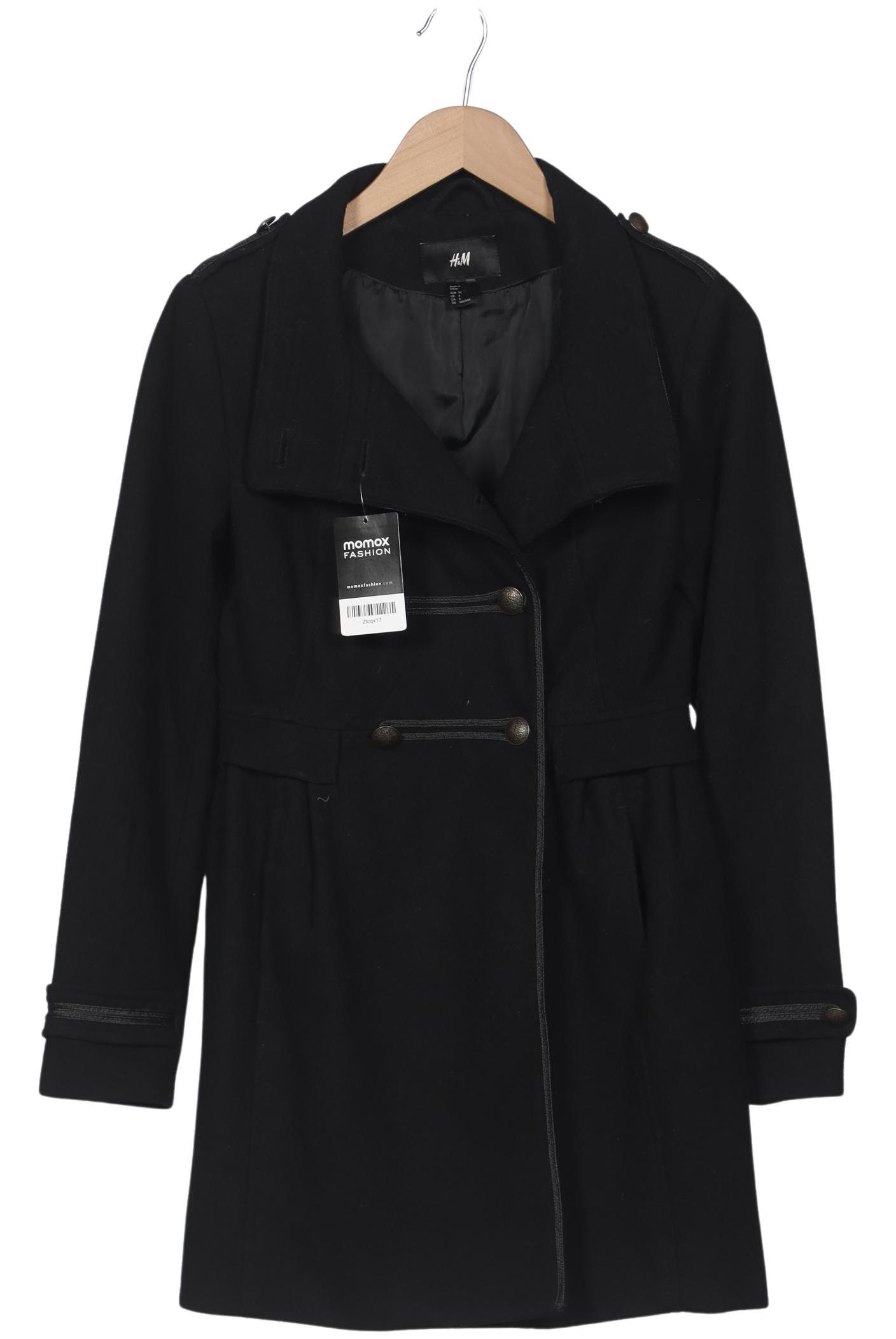 

H&M Damen Mantel, schwarz, Gr. 36