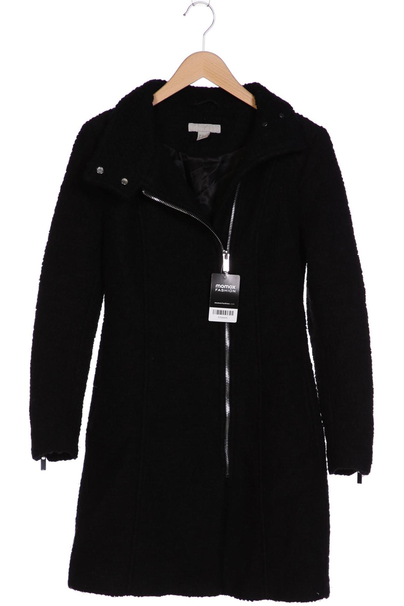 

H&M Damen Mantel, schwarz, Gr. 34