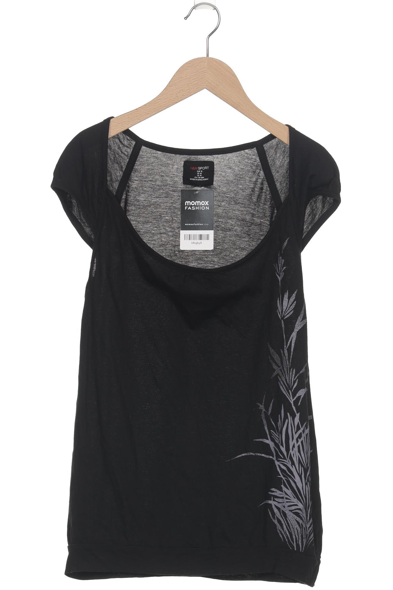 

H&M Damen T-Shirt, schwarz, Gr. 38