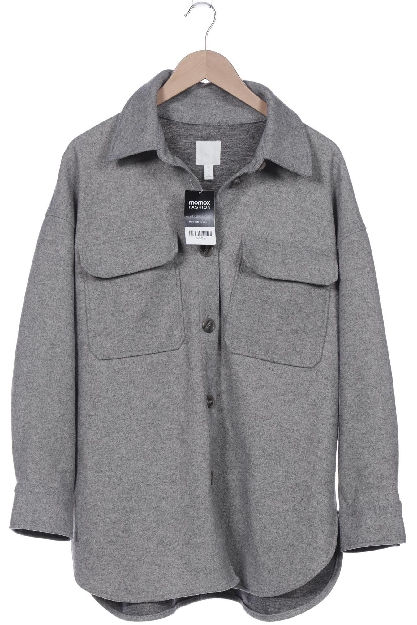 

H&M Damen Mantel, grau, Gr. 42