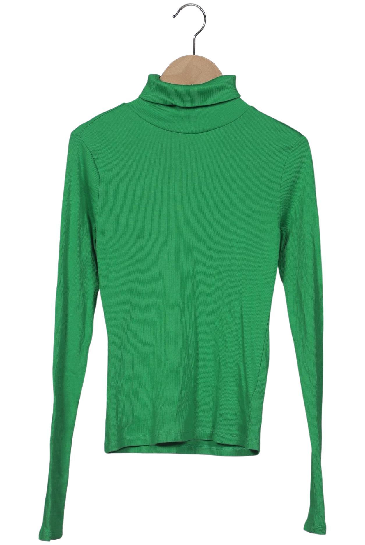 

H&M Damen Langarmshirt, grün, Gr. 34