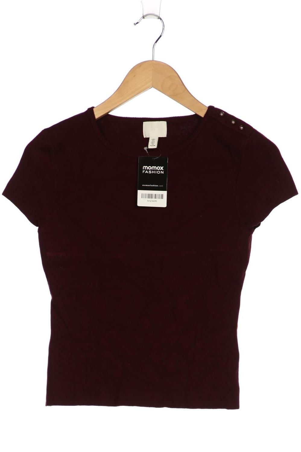 

H&M Damen T-Shirt, bordeaux, Gr. 42