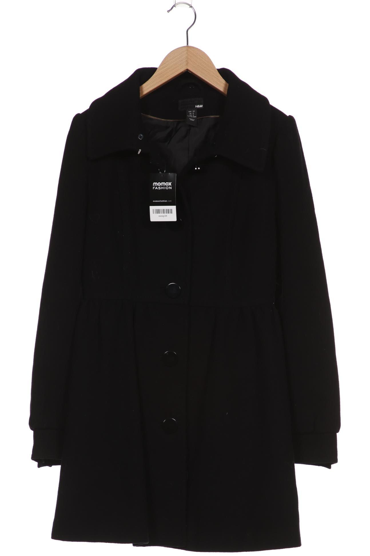

H&M Damen Mantel, schwarz, Gr. 38