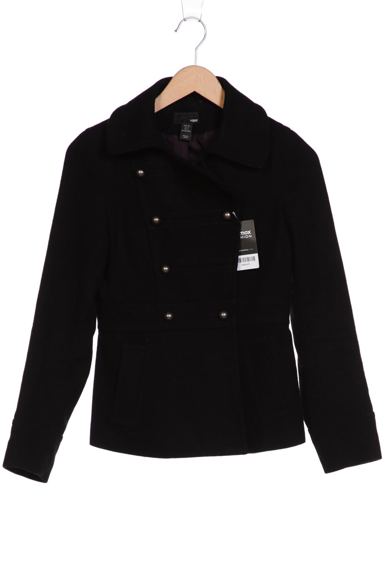 

H&M Damen Jacke, schwarz, Gr. 34