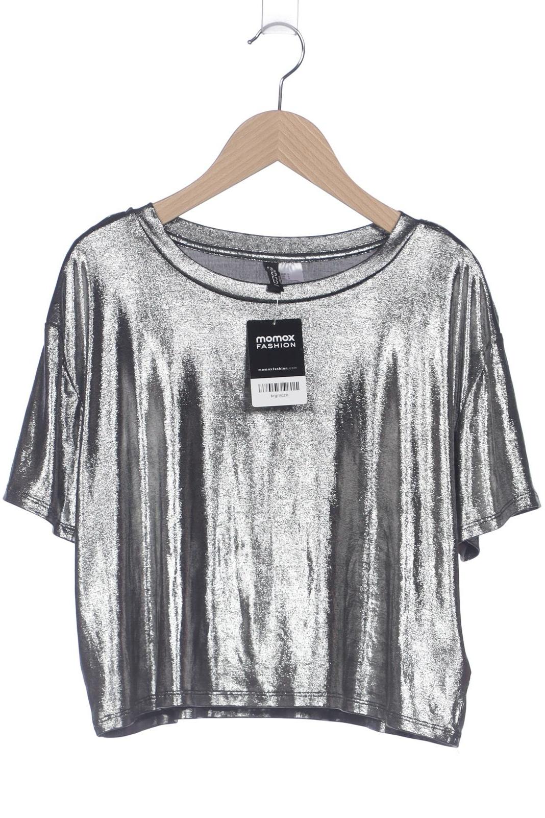 

H&M Damen T-Shirt, silber, Gr. 36