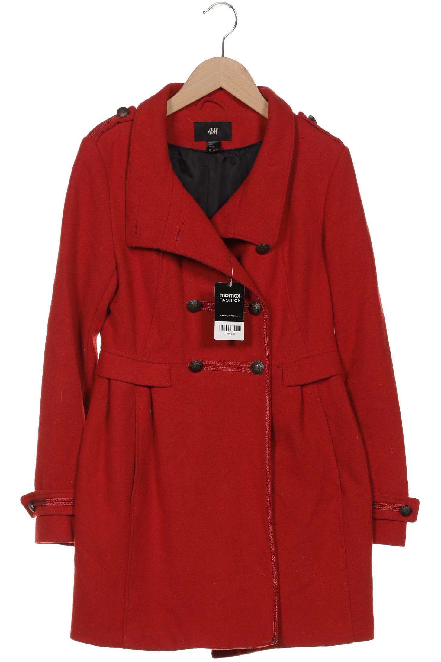 

H&M Damen Mantel, rot, Gr. 38