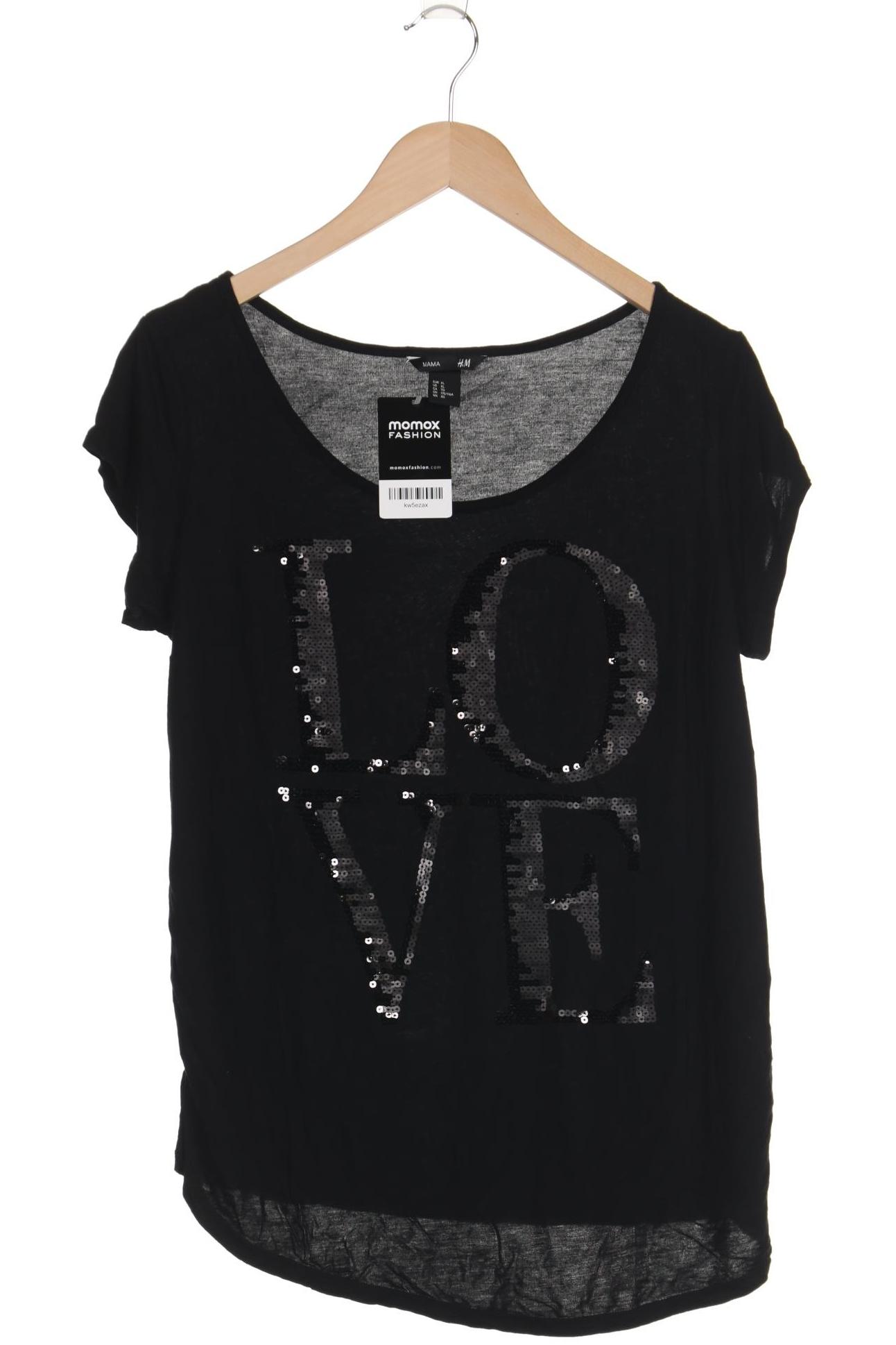 

H&M Damen T-Shirt, schwarz, Gr. 44