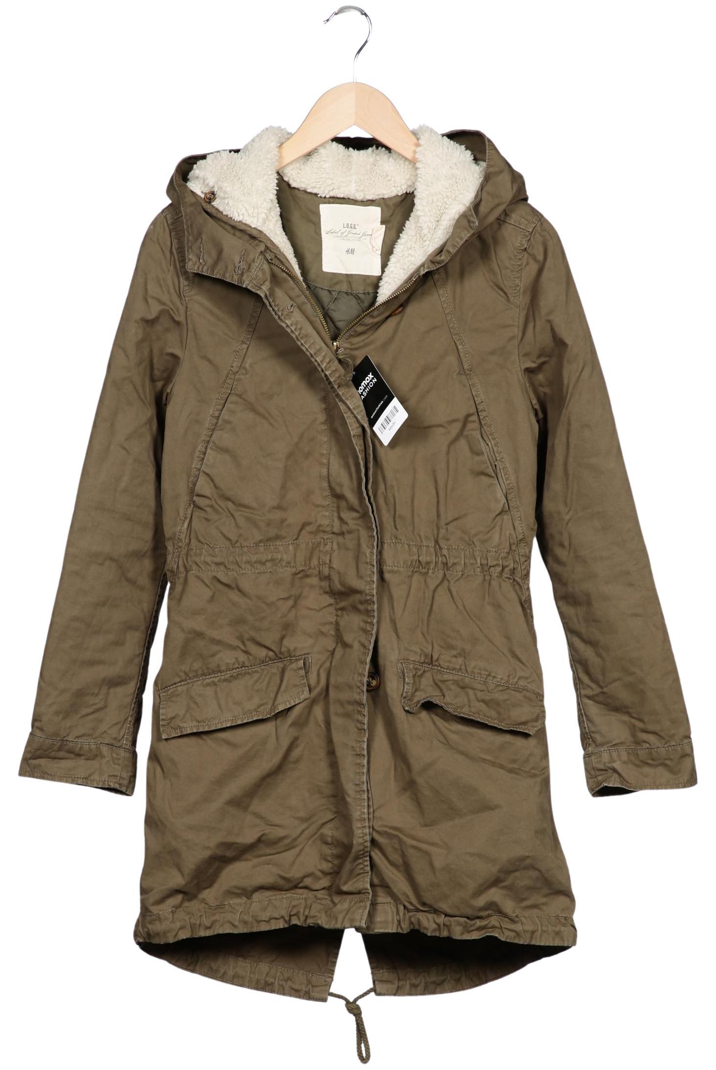 

H&M Damen Mantel, grün, Gr. 36