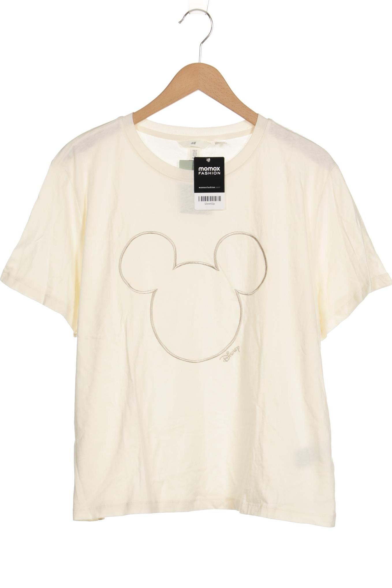 

H&M Damen T-Shirt, cremeweiß, Gr. 44