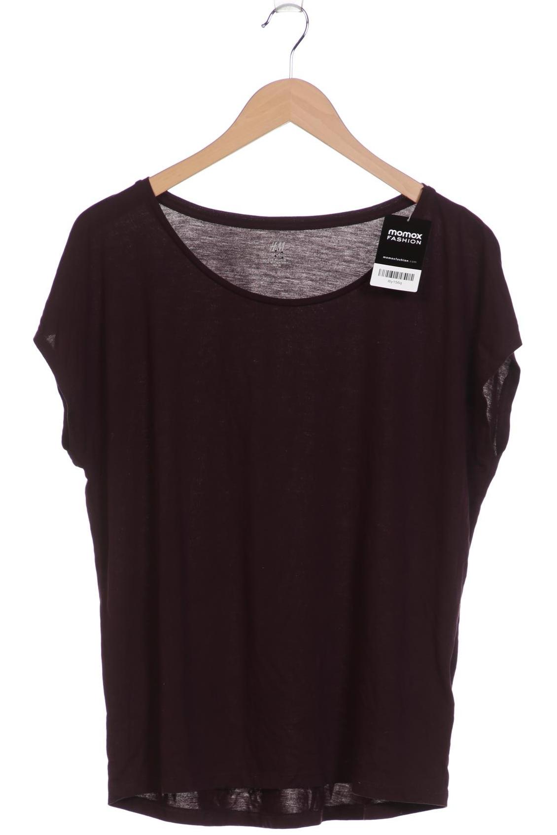 

H&M Damen T-Shirt, bordeaux, Gr. 38