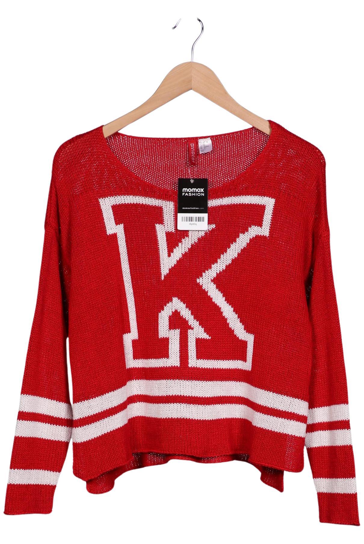 

H&M Damen Pullover, rot, Gr. 34