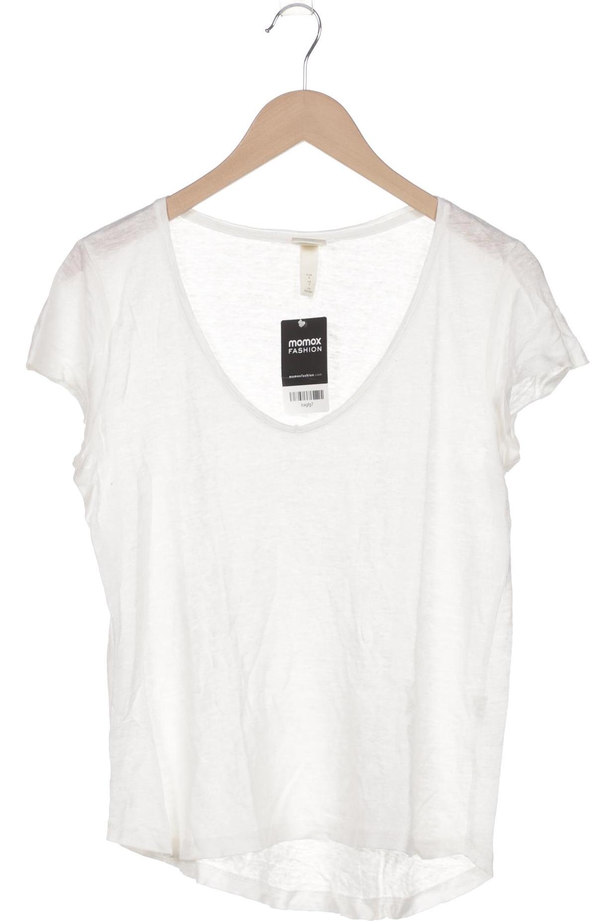 

H&M Damen T-Shirt, cremeweiß, Gr. 36