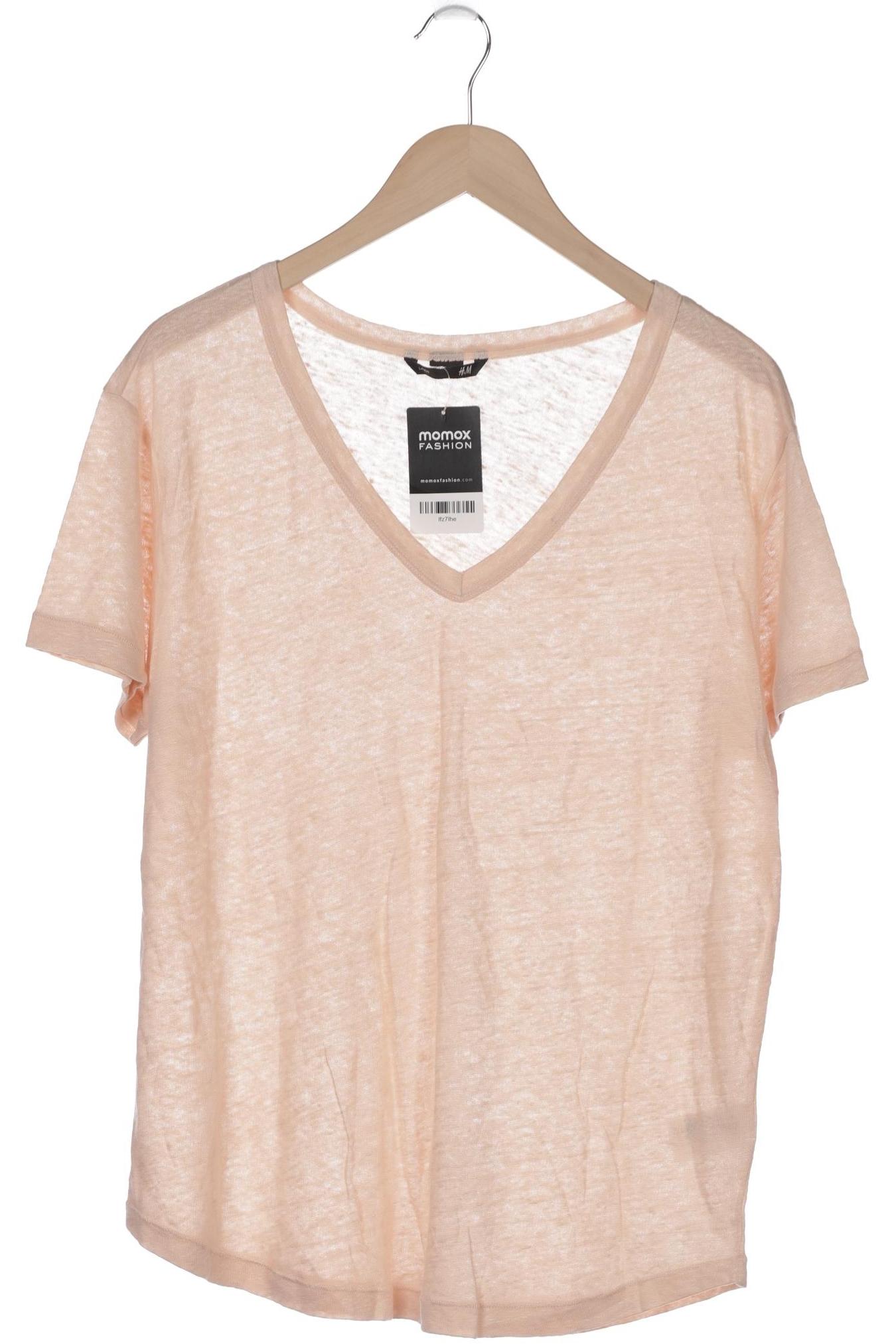 

H&M Damen T-Shirt, beige, Gr. 46