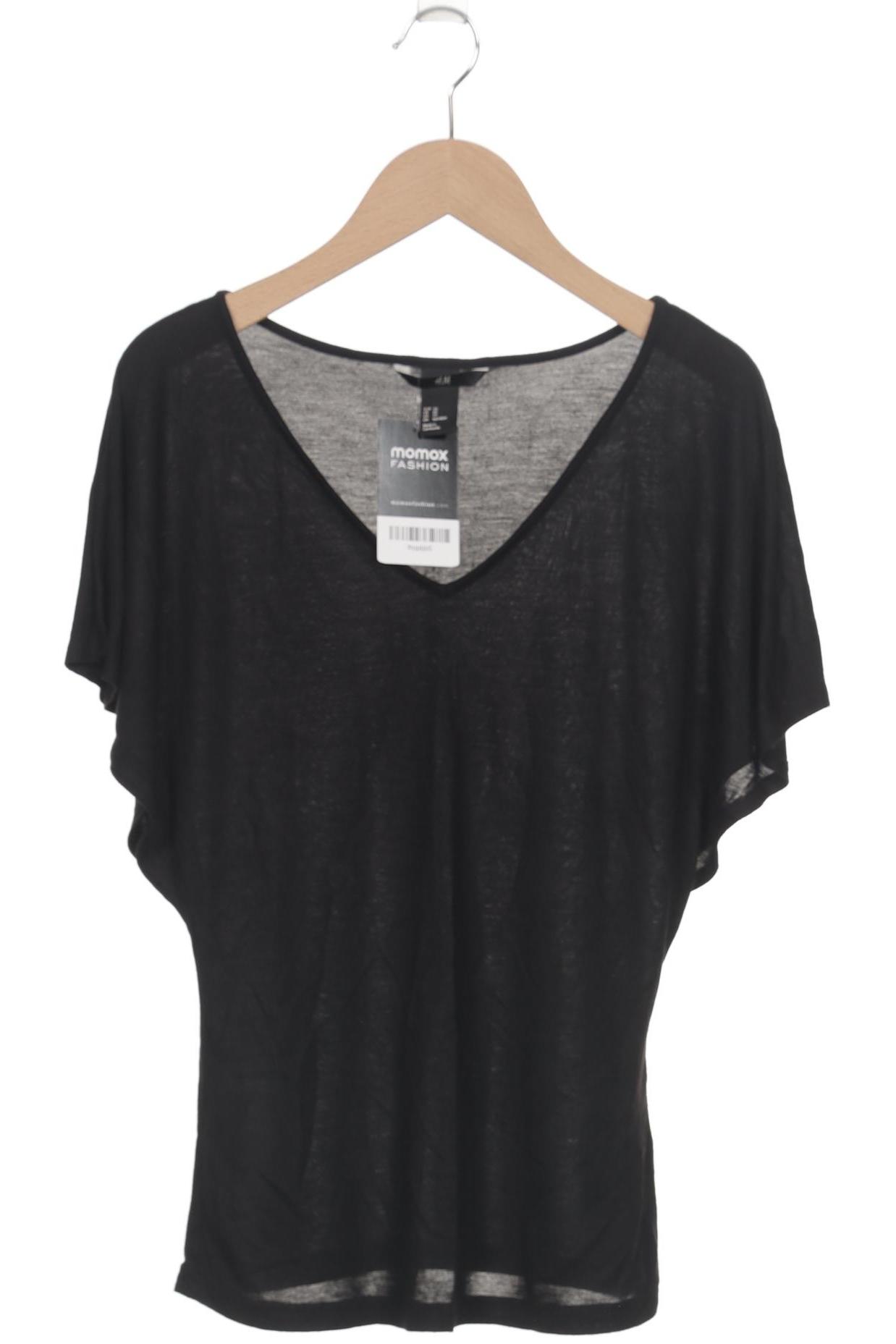 

H&M Damen T-Shirt, schwarz, Gr. 34