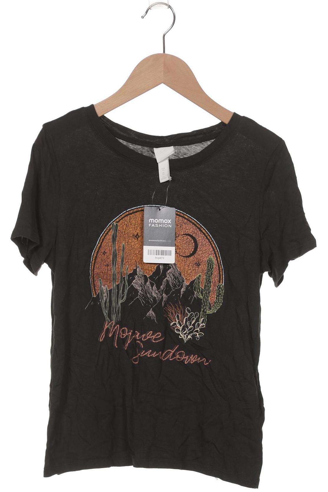 

H&M Damen T-Shirt, schwarz, Gr. 34